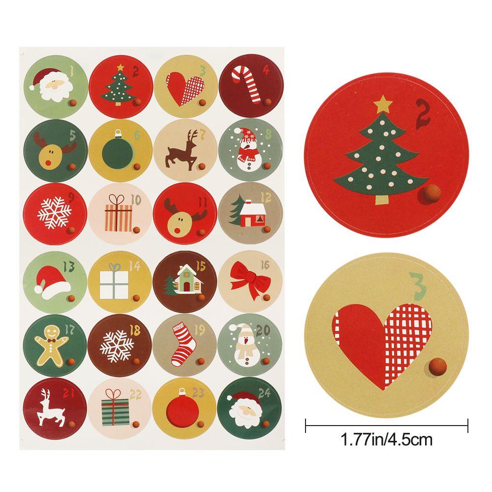 Set 5 Tờ Miếng Dán Niêm Phong Trang Trí Quà Giáng Sinh Đa Năng