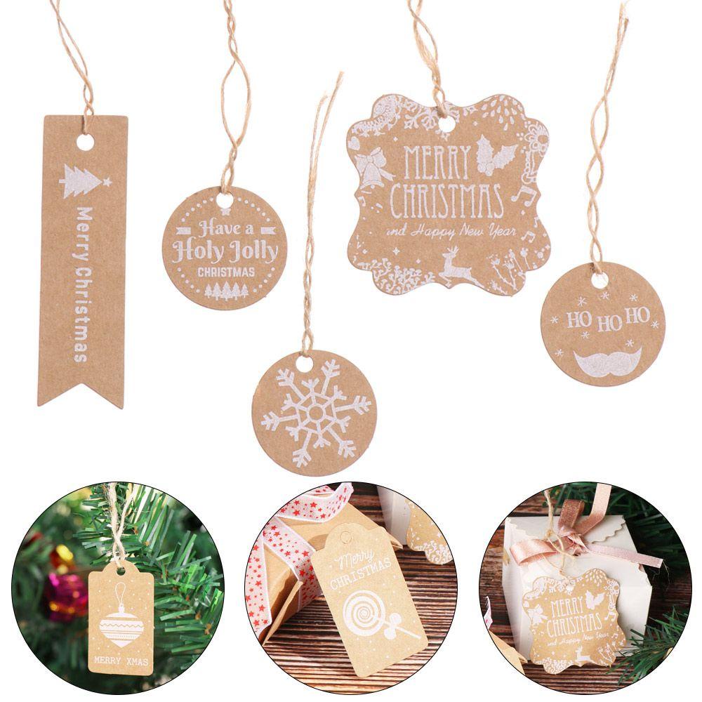 Set 50 Thẻ Giấy Kraft Cổ Điển Trang Trí Quà Cưới DIY