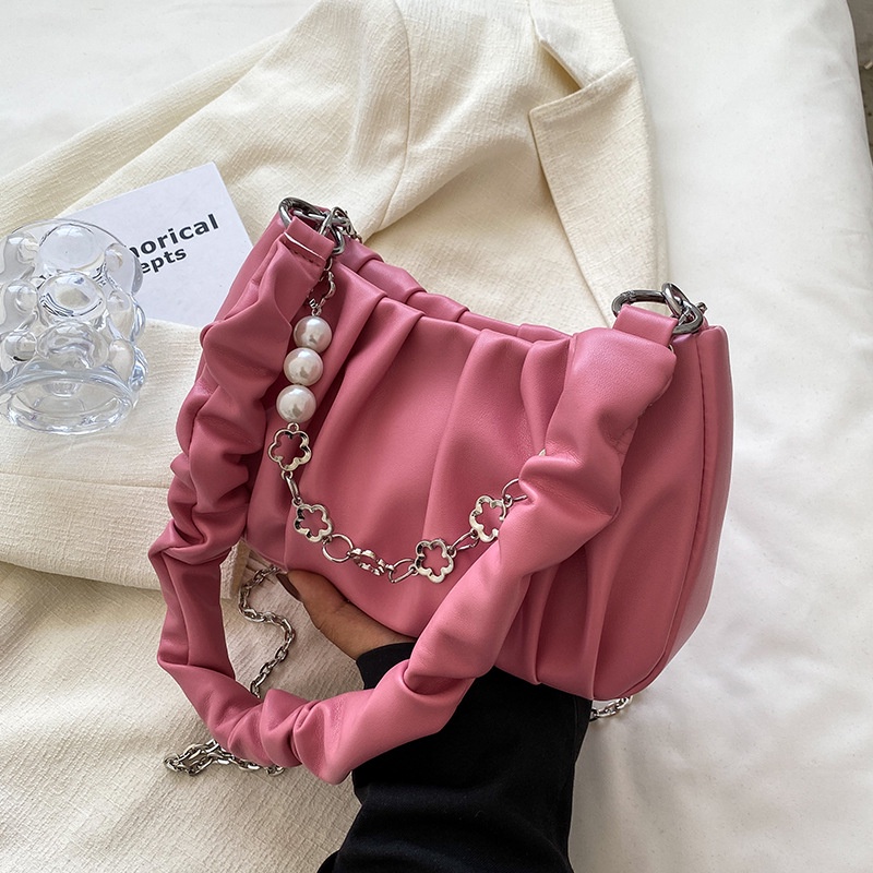 Túi Đeo Chéo Hình Đám Mây Phối Dây Xích Dễ Phối Đồ Thời Trang Hàn Quốc Cho Nữ