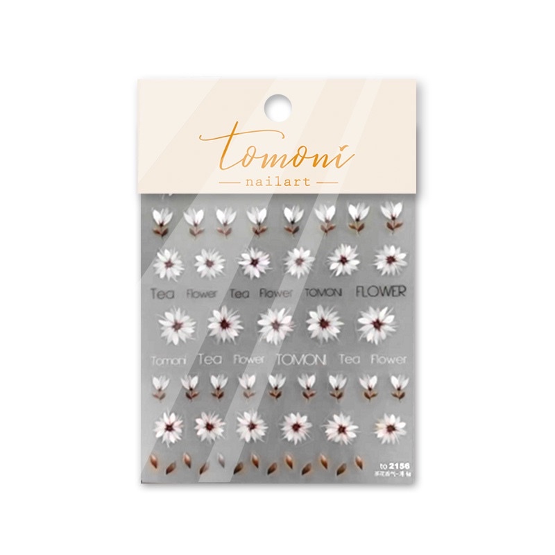 Sticker lụa 5d hình mẫu hoa dán móng tay nail to 2156