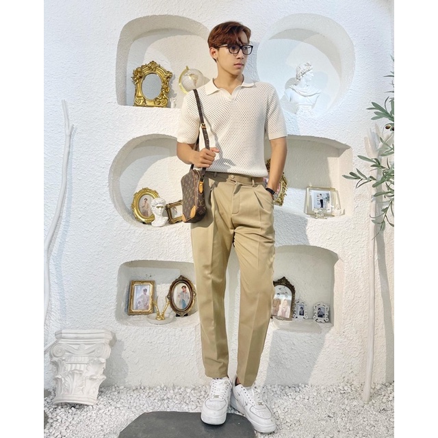 QUẦN BAGGY KAKI XÁM KEM