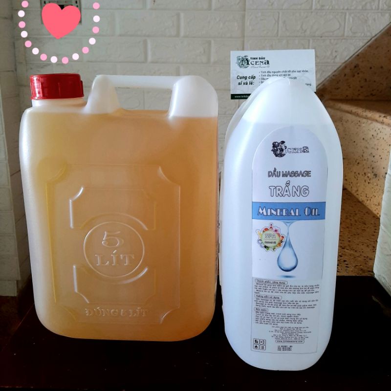 Combo 2 Can Dầu Massage Body Chuẩn Spa ACENA 5000ml - 10 lít Dầu Massage Trơn Tay, Hương Thơm Thư Giãn