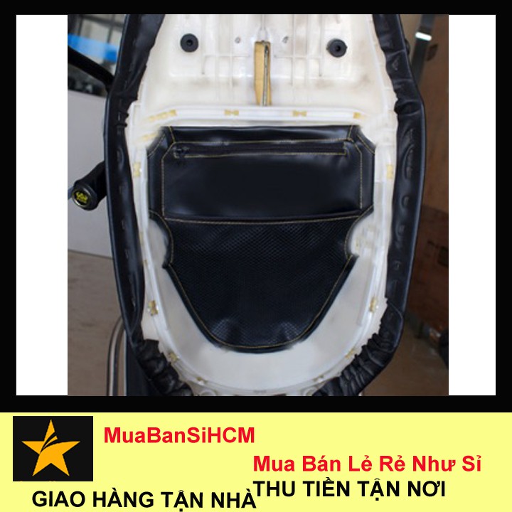 Túi da gắn cóp xe máy, để vật dụng, túi da PU Xe Máy Xe Tay Ga cho yên xe TOPHA TP 8679