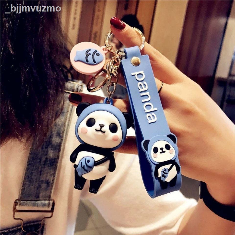_bjjmvuzmoBúp bê panda dễ thương mặt dây chuyền chìa khóa PVC sáng tạo móc gấu bóng đá