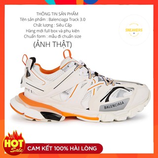 GIẦY THỂ THAO SNEAKER NAM NỮ BA LEN TRACK màu trắng cam