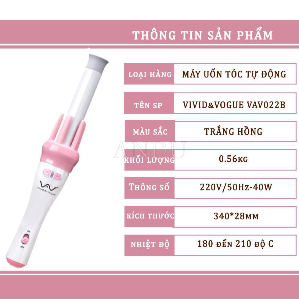 Máy Uốn Tóc Xoăn Cầm Tay Xoay 360 Máy Uốn Tóc Tự Động