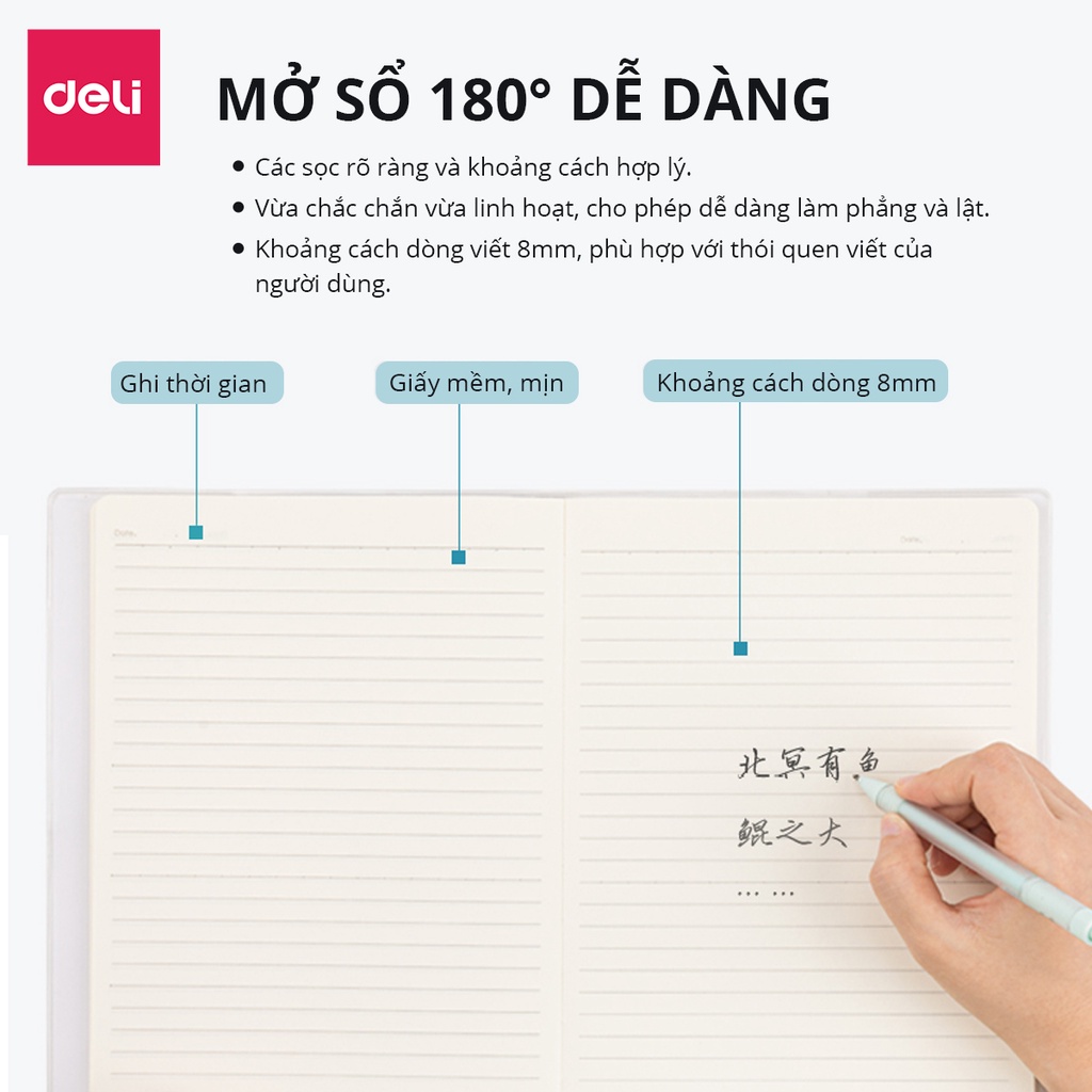 [LIFEMC02BPABAU -10% đơn 250K] Sổ tay ghi chép bìa nhựa A5 không thấm nước 144 trang họa tiết shiba vui nhộn - T3272