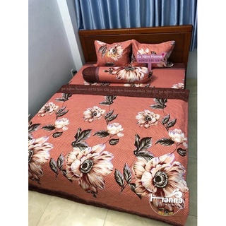Bộ gra giường 5 món ẢNH THẬT  mẫu LV m6.2m