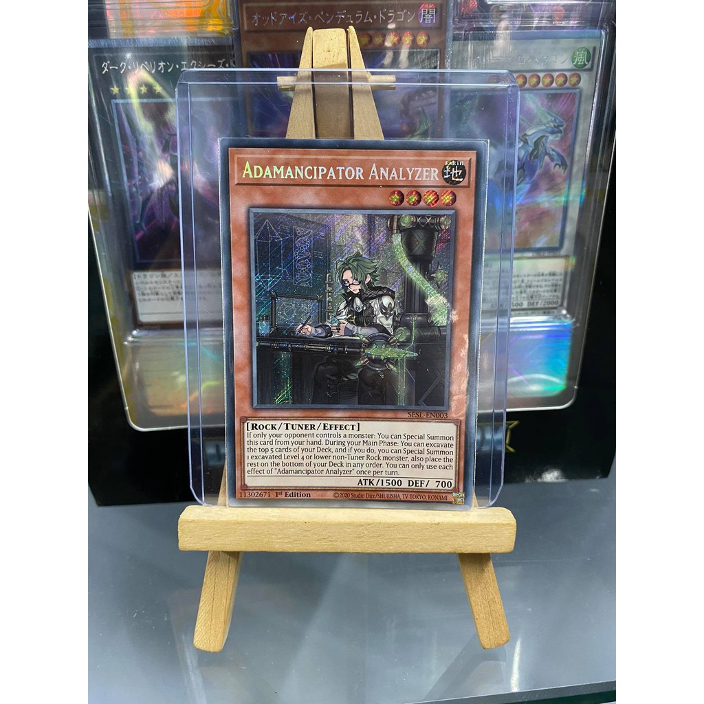 [ Dưa Hấu Yugioh ] Lá bài thẻ bài Adamancipator Analyzer - Secret Rare - Tặng bọc bài nhựa bảo quản