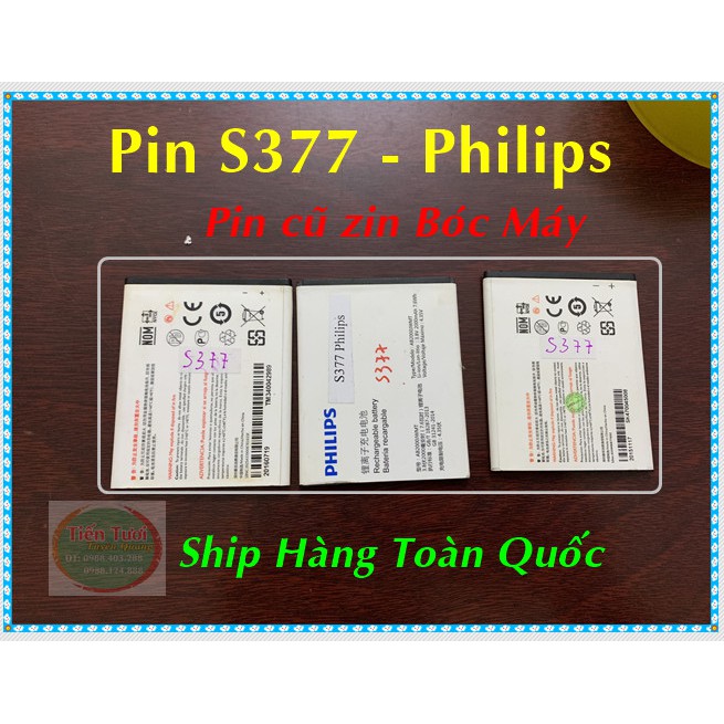 Pin S377 - Philip ( Pin cũ Zin bóc máy)