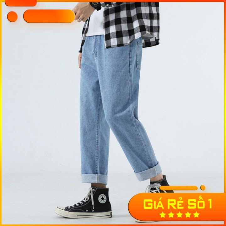 Quần Baggy Nam Quần Jean Baggy Nam [ Xanh Trơn - TR01 ] SIÊU RẺ - Tại Baggy Strore 88 | BigBuy360 - bigbuy360.vn