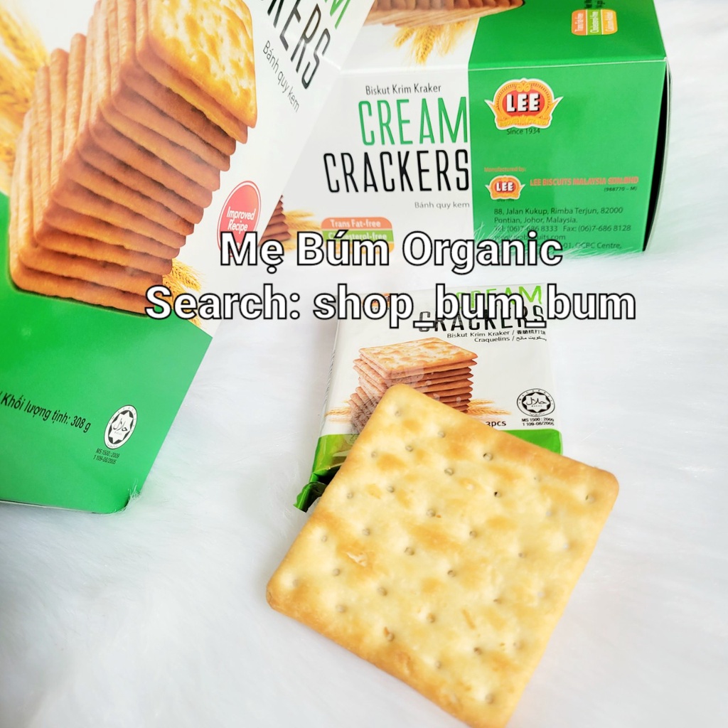 [HCM giao hóa tốc] Combo 2 hộp bánh quy giòn Cream Crackers Sunrise - Kem sữa không đường và phủ đường nhẹ - Hộp 308g