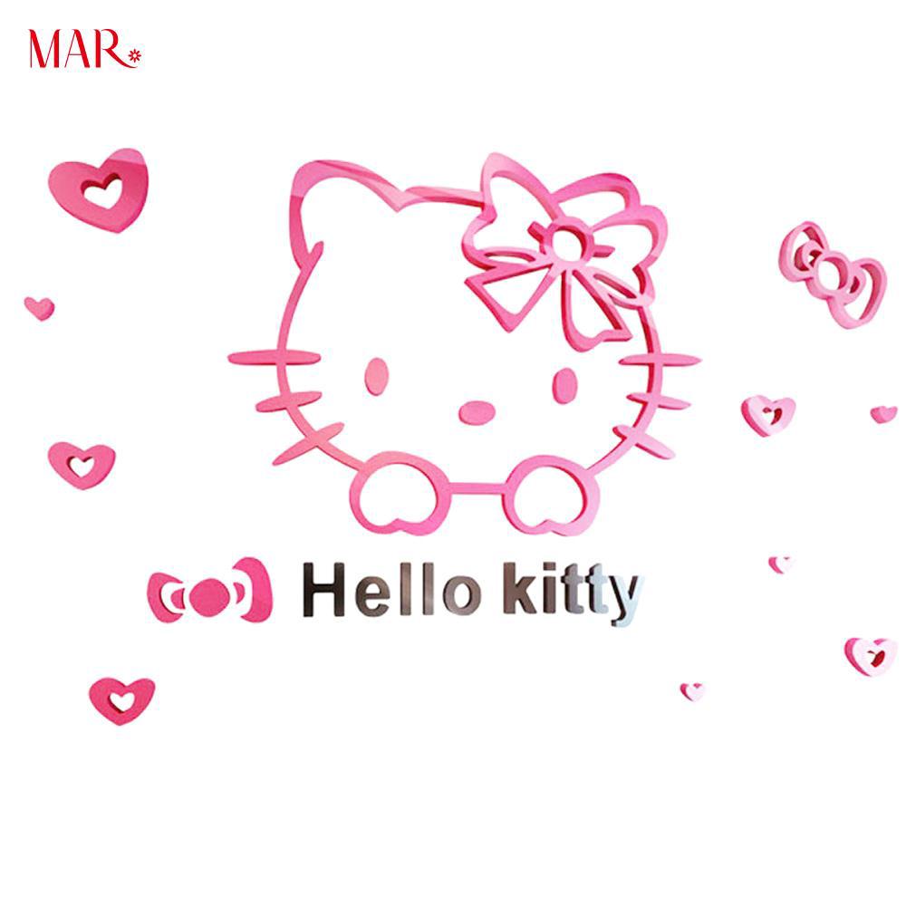 Giấy dán tường trang trí hình mèo Hello Kitty