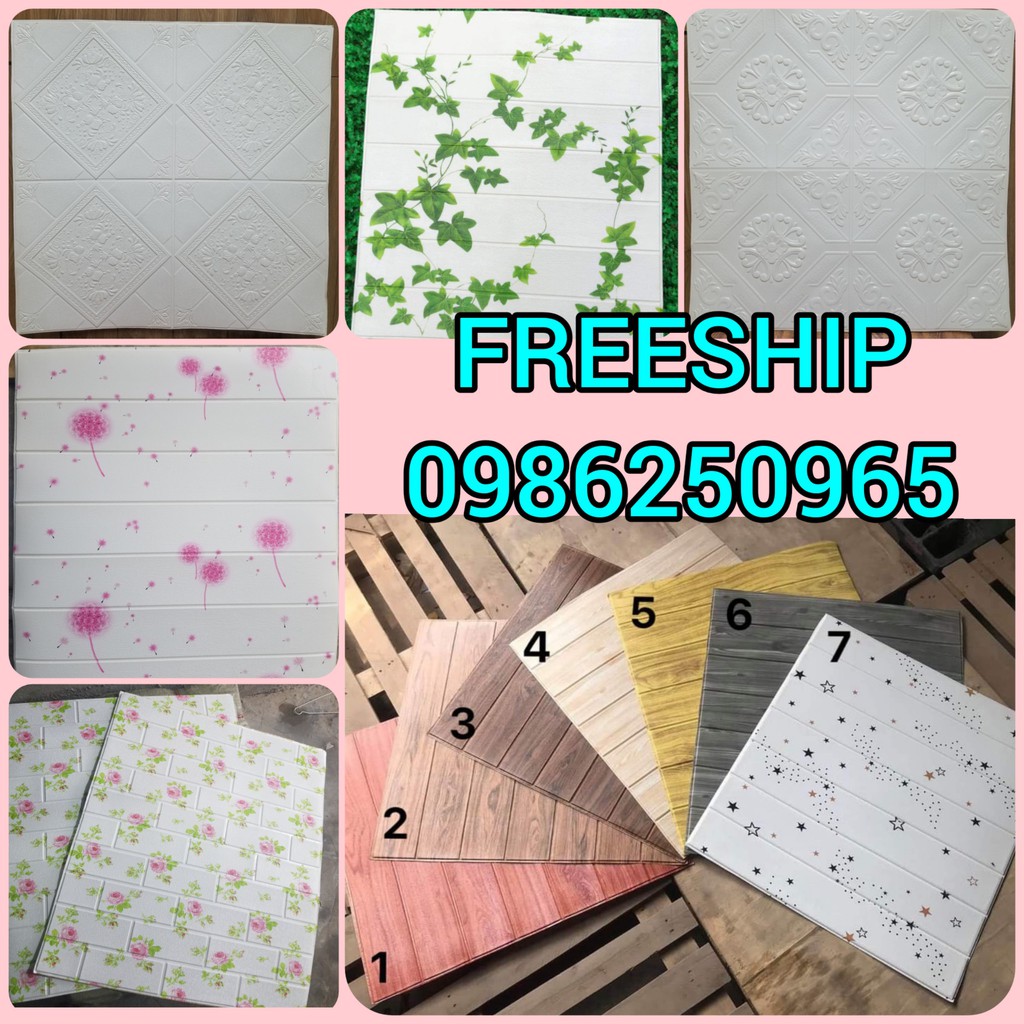 [FREESHIP] ✨XỐP DÁN TƯỜNG GIẢ DA HỌA TIẾT LOẠI 1- Chống thấm, cách âm, chống nóng
