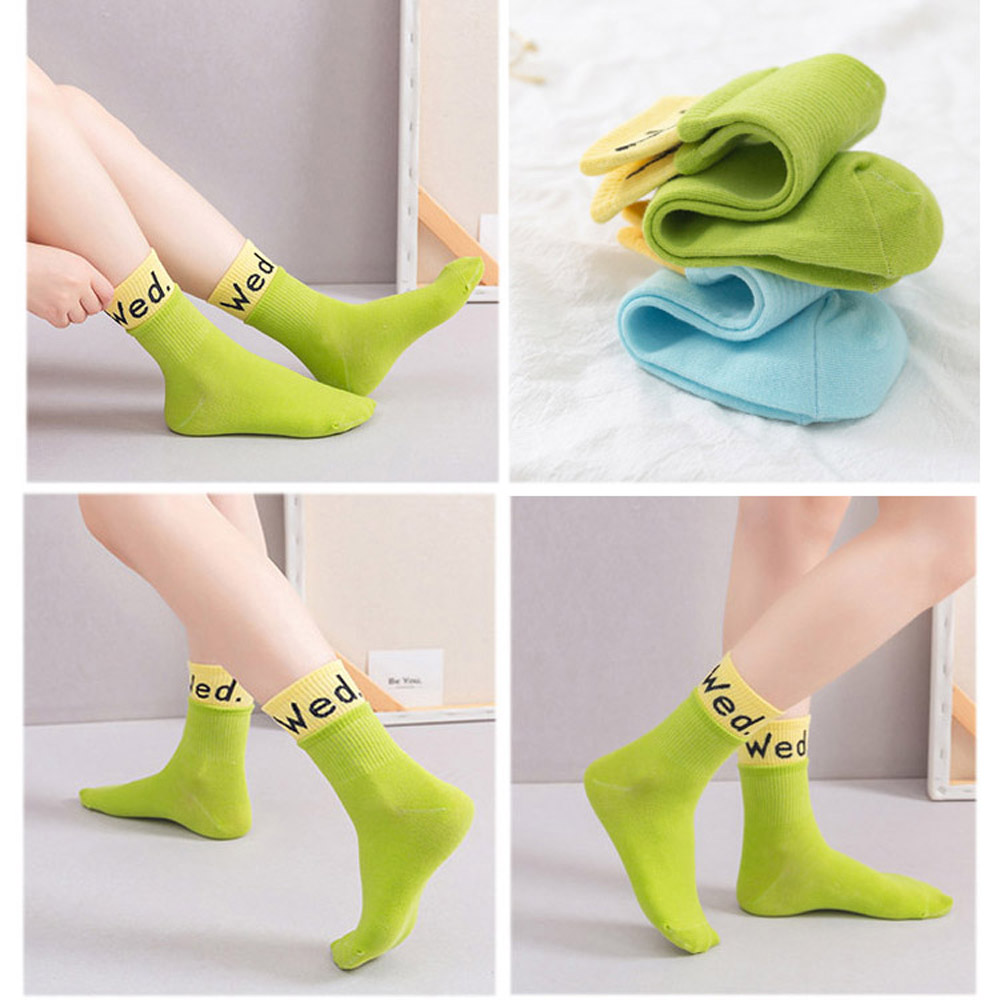 BACK2LIFE Socks Women's Socks Fashion British Style Weekly Socks Anti-friction Weekly Solid Color Casual Breathable Business Cotton Socks | BigBuy360 - bigbuy360.vn