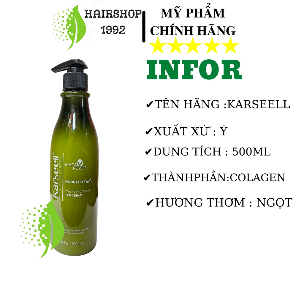 💥Hot nhất 2020💥 Kem Tạo Sóng Xoăn - gel bóp xoăn KARSEELL 500ML