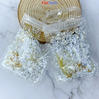 Cánh hoa ẩn nail trang trí móng – hoa trắng trang trí ẩn nail