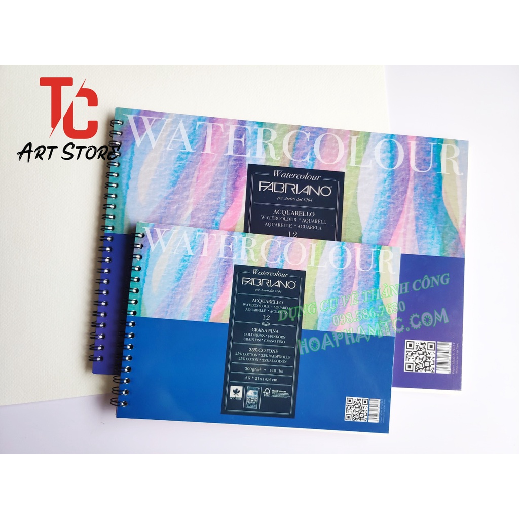 Sổ vẽ Fabriano 300gsm A4 - Sổ lò xo