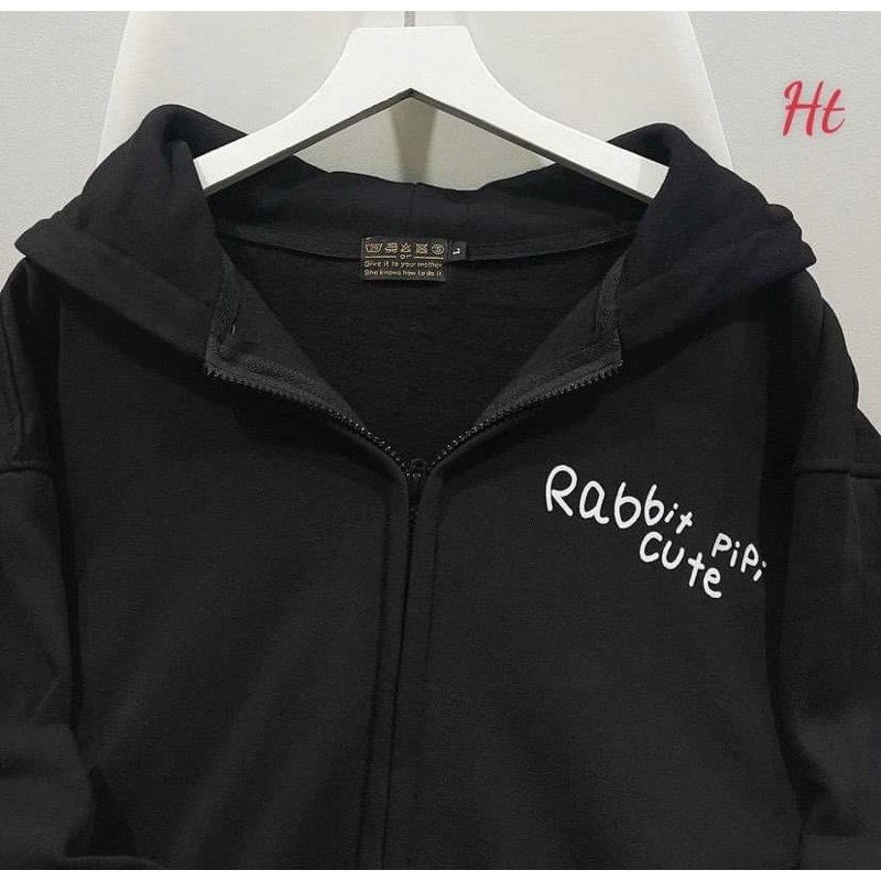 ÁO KHOÁ NỈ COTTON THỎ CUTE HT12