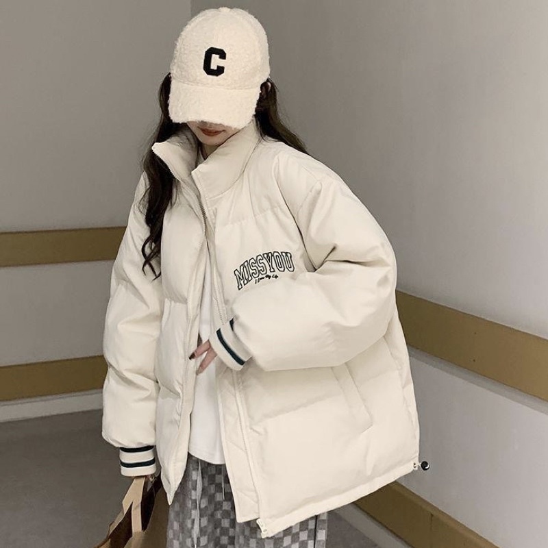 Áo khoác phao cổ đứng cá tính, áo bomber phao đại hàn phong cách unisex