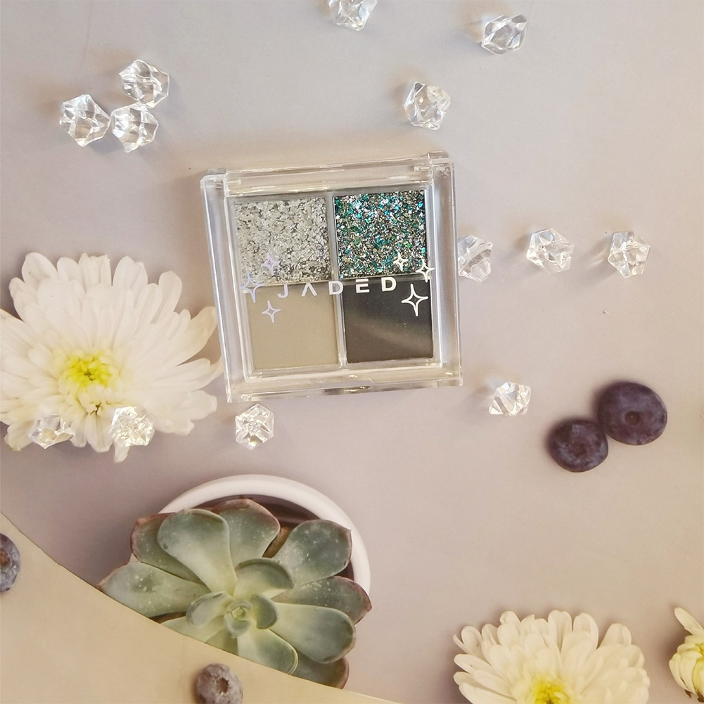 [Hàng mới về] Bảng phấn mắt 4 màu trang đIểm mắt khói Jaded tông cam đất cam đào