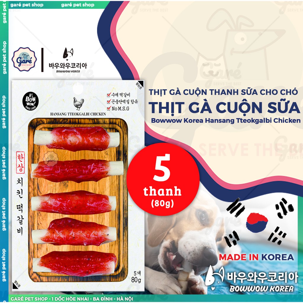 100g - Pho mai cuộn Cá Hồi viên thưởng Bowwow cho Chó Mèo 100% phô mai nguyên chất nhập Hàn Quốc