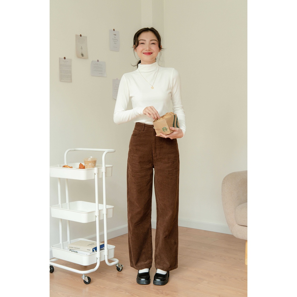 Quần ống suôn nhung LENCLOTHING 8257-8258-8259