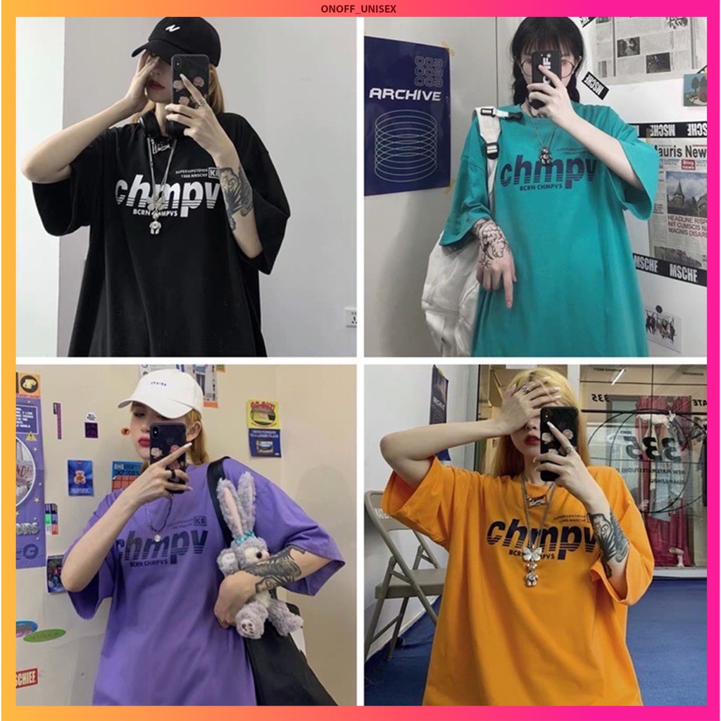 Áo thun tay lỡ dáng rộng Unisex dưới 75kg