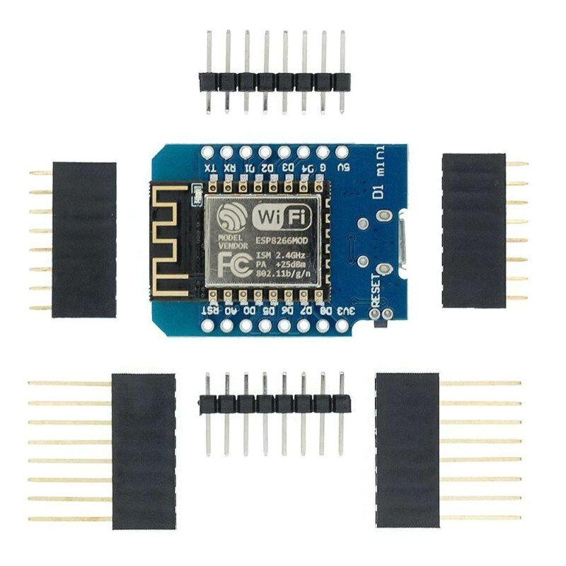 Kit Mạch Thu Phát WiFi ESP8266 Wemos D1 mini (NodeMCU Mini D1) - kèm bộ Jump cắm DIY IOT HASS IO Home assistant