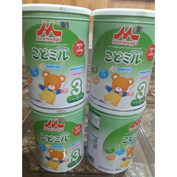 Sữa morinaga số 3 hương vani lon 850g hạn 4/2024