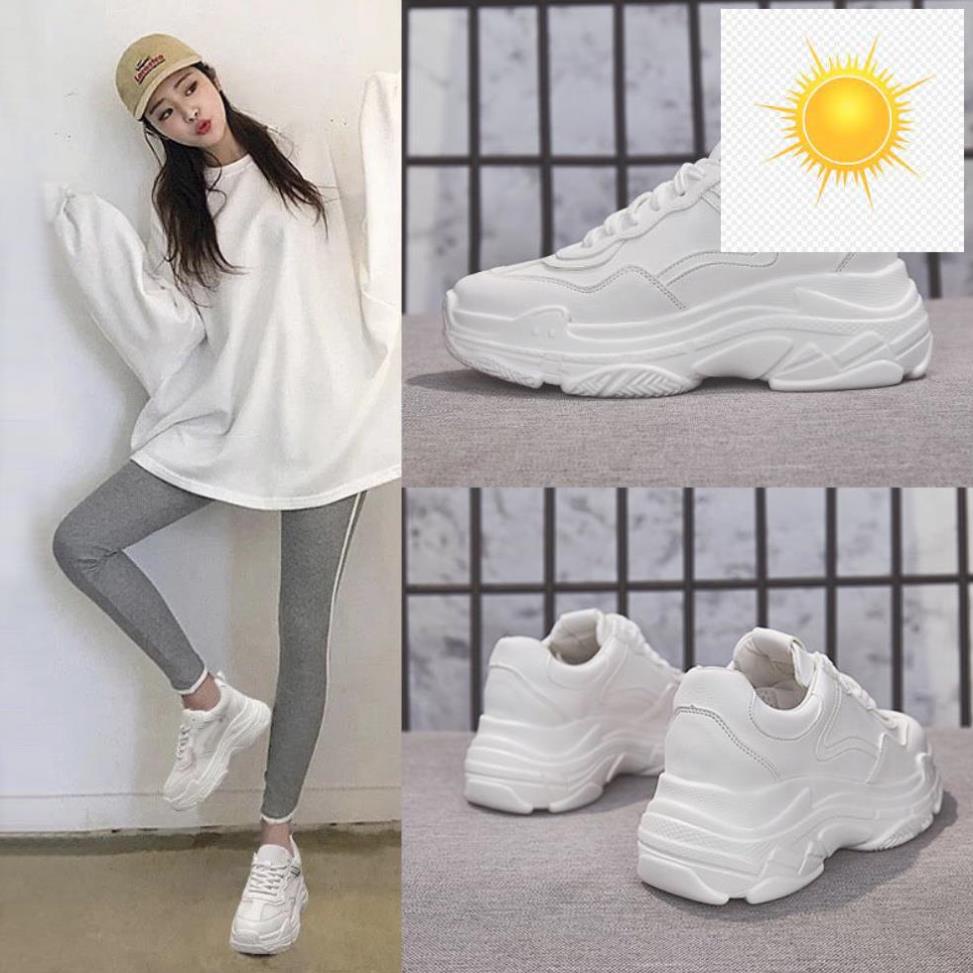 🤾👷 Giày Nữ, Giày Sneaker Nữ G14 Màu Trắng Đế Phong Cách Hàn Quốc Đi Học Đi Chơi 🤾👷