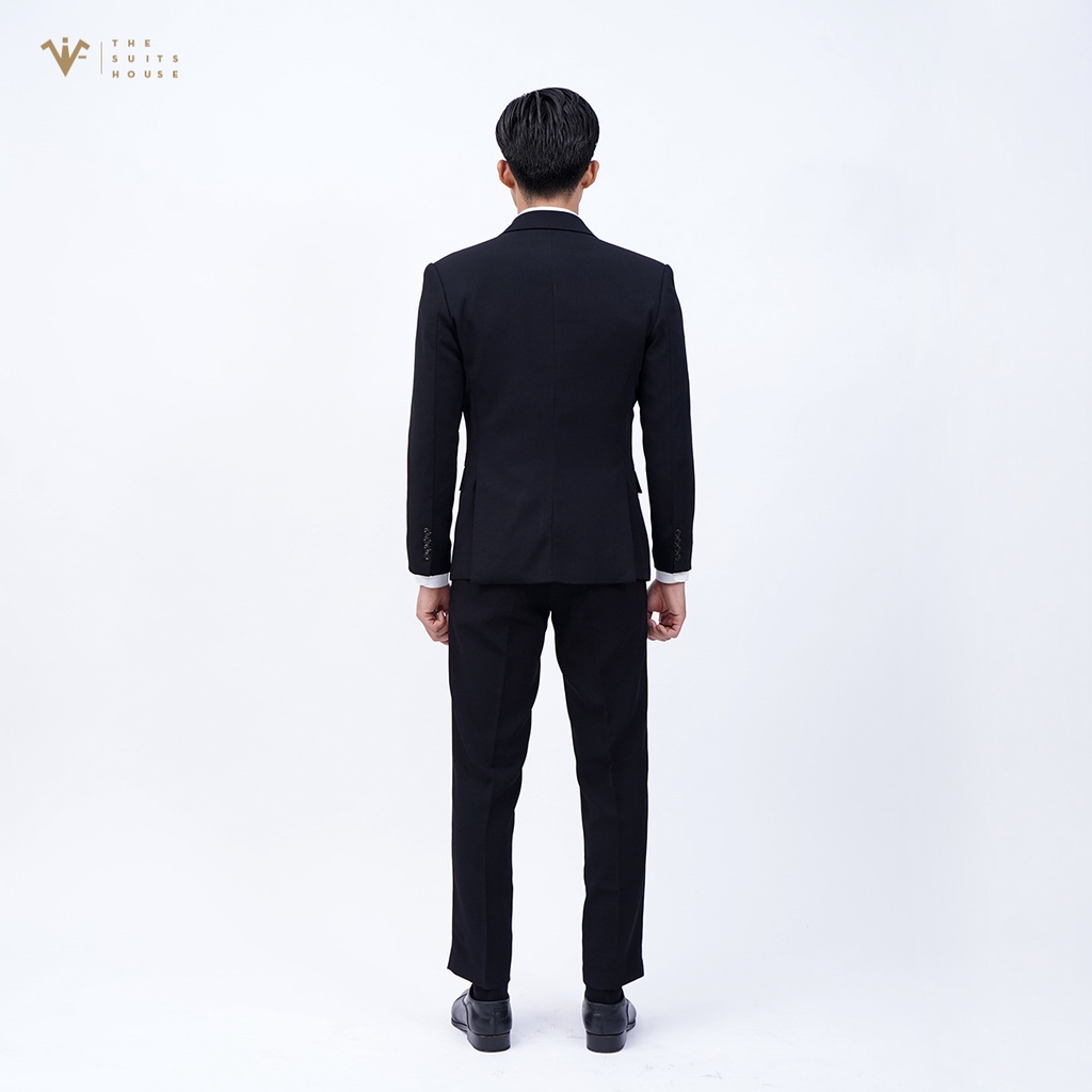 Bộ vest nam đen 1 khuy, suits sartorial, form ôm The Suits House