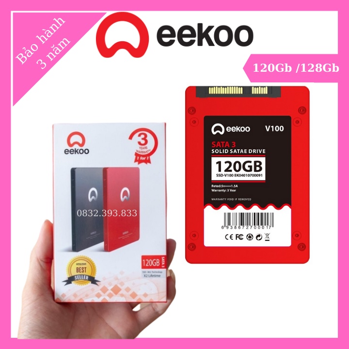 Ổ cứng SSD eekoo chính hãng 120GB, 128GB - BẢO HÀNH 3 NĂM