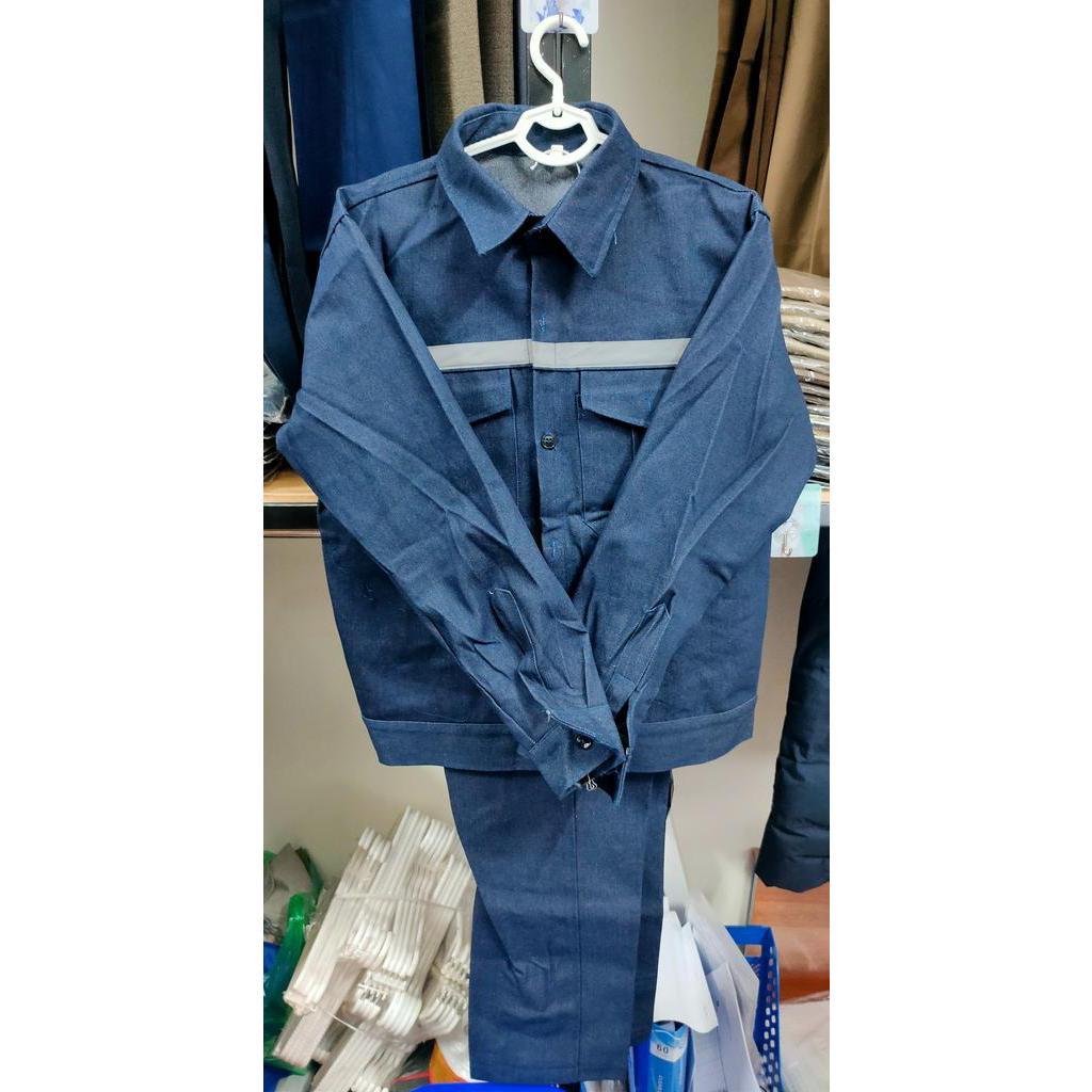 Bộ Quần áo Jean cho Thợ Hàn Cao cấp - Đủ SIZE - Chất liệu Vải bò - Có phản quang cùng Túi hộp