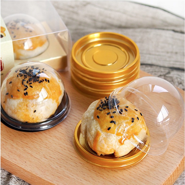 Set 100 Giá Đỡ Bánh Trung Thu Hình Tròn / Vuông Bằng Nhựa Độc Đáo Trang Trí Tiệc Cưới