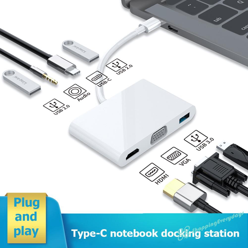 SV Thiết Bị Chuyển Đổi Cổng Usb 3.0 Hdmi Vga 3.5mm 2 Trong 1 Xp7A 87w Pd