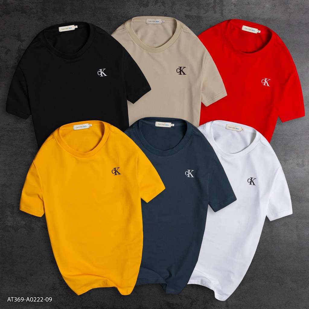 Áo thun nam CK thêu logo ngực áo AT369 VNXK