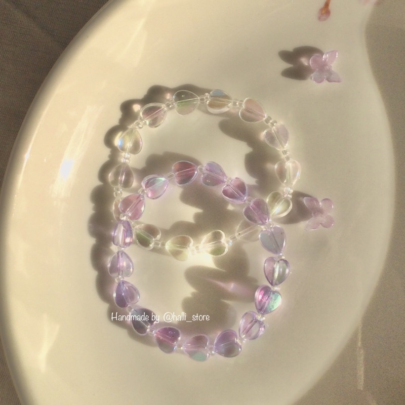 Vòng tay trái tim hologram bling bling - Bracelet Vòng tay handmade by @halli_store