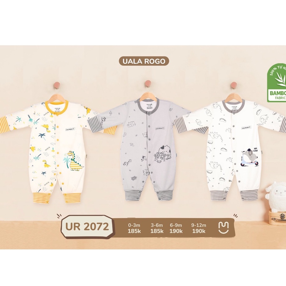 Body dài tay cài giữa Uala rogo vải sợi tre