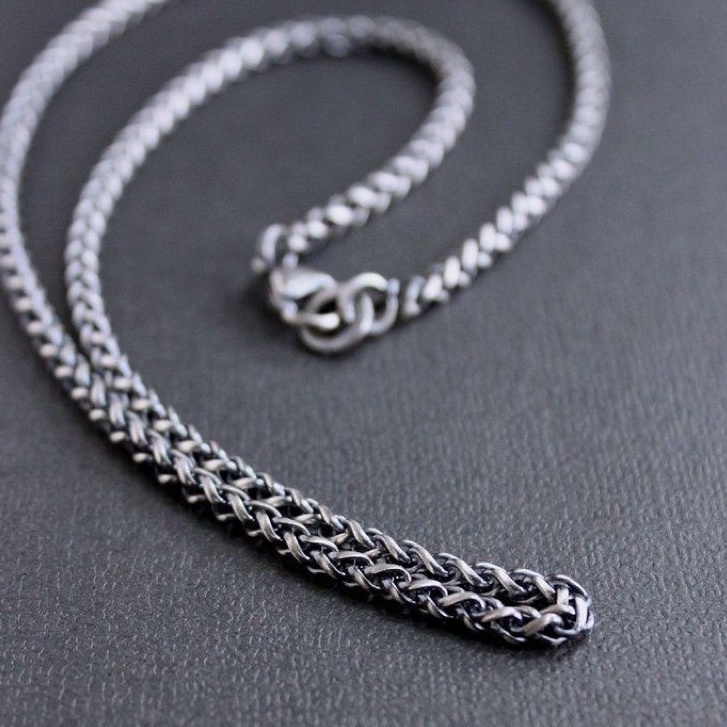 DÂY CHUYỀN THÉP  5mm KHÔNG GỈ HIPHOP RAPPER NAM WHEAT CHAIN THÉP KHÔNG GỈ BY MAMA KING