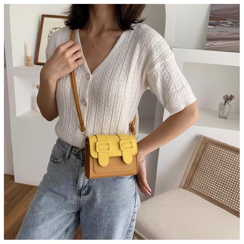 Túi xách mini cho nữ phối màu siêu xinh