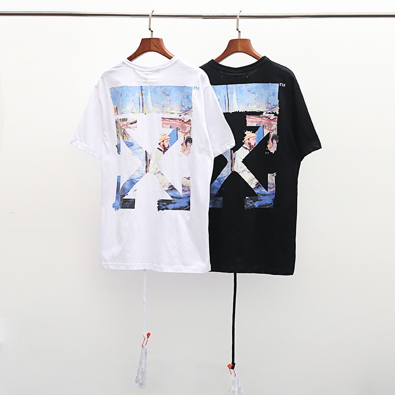 Áo Tee Off White, Áo thun Off White, OW T-Shirt mẫu 1, chất liệu Cotton, 2 màu đen, trắng DuSo.Lux