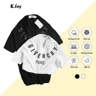 Áo Thun Nam Phản Quang Kboy Shop Áo phông 100% Cotton  2 màu Trắng Đen tay ngắn cổ tròn dáng ôm phối cực cá tính - V101