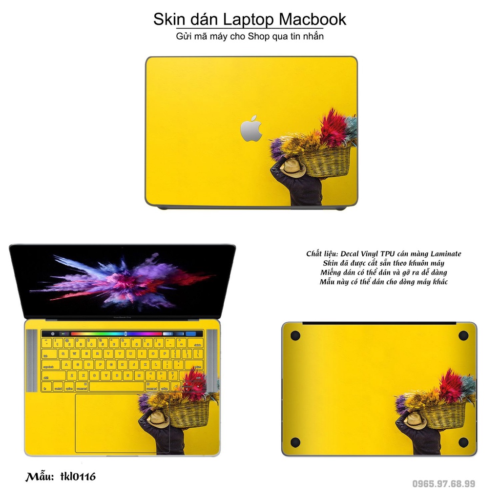 Skin dán Macbook mẫu thiết kế (đã cắt sẵn, inbox mã máy cho shop)