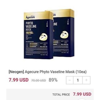 Mặt nạ Neogen Phyto vaseline set 10 mask