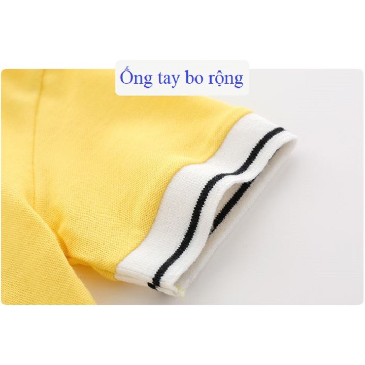 Áo polo bé trai áo thun có cổ size đại cho bé từ 3 tuổi đến 12 tuổi phong cách hàn quốc xuất dư