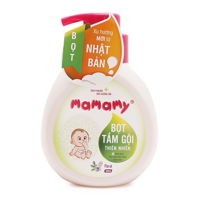 Bọt tắm gội thiên nhiên Mamamy 400ml hương hoa M139