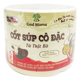 E - Cốt Súp Cô Đặc God Mama Thịt Bò Hộp 200G