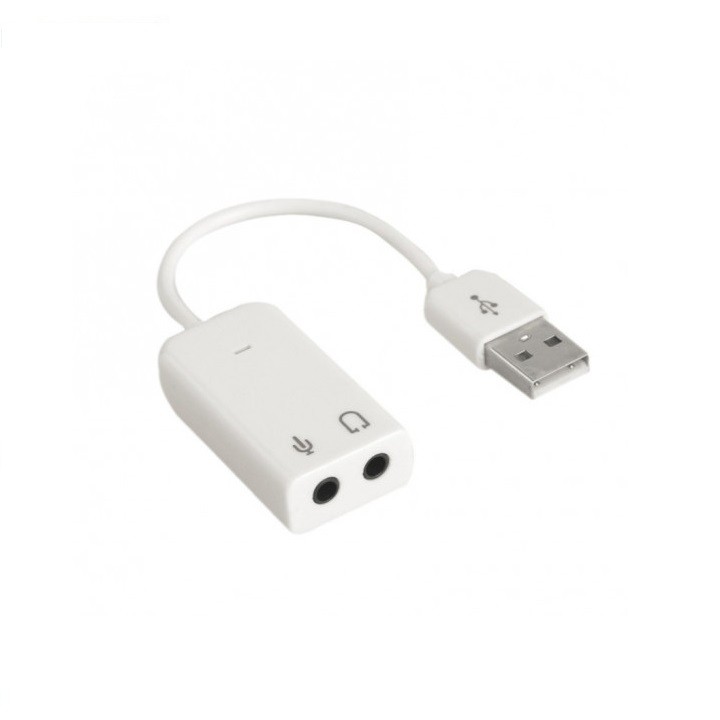 Cáp USB Sound Adapter 7.1 màu trắng