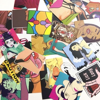 Sticker sexy dán trang trí scrapbook, planner,... size nhỏ 3-5cm